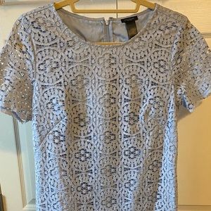 Gorgeous light blue lace shift dress!